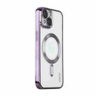 For iPhone 14 Plus ENKAY Electroplated MagSafe Shockproof TPU Phone Case with Lens Film(Purple) - 1