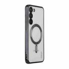 For Samsung Galaxy S23 ENKAY Hat-Prince Magnet Slim Clear Case Electroplated Shockproof Camera Protection Cover(Black) - 1