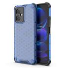 For Xiaomi Redmi Note 12 4G Shockproof Honeycomb Phone Case(Blue) - 1