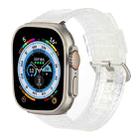 Transparent Shiny Diamond TPU Watch Band For Apple Watch Ultra 49mm / Series 8&7 45mm / SE 2&6&SE&5&4 44mm / 3&2&1 42mm(White) - 1