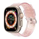 Transparent Shiny Diamond TPU Watch Band For Apple Watch Ultra 49mm&Watch Ultra 2 49mm / Series 9&8&7 45mm / SE 3&SE 2&6&SE&5&4 44mm / 3&2&1 42mm(Pink) - 1