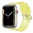 Transparent Shiny Diamond TPU Watch Band For Apple Watch Series 9&8&7 41mm / SE 3&SE 2&6&SE&5&4 40mm / 3&2&1 38mm(Yellow) - 1