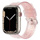 Transparent Shiny Diamond TPU Watch Band For Apple Watch Series 9&8&7 41mm / SE 3&SE 2&6&SE&5&4 40mm / 3&2&1 38mm(Pink) - 1