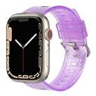 Transparent Shiny Diamond TPU Watch Band For Apple Watch Series 8&7 41mm / SE 2&6&SE&5&4 40mm / 3&2&1 38mm(Purple) - 1