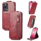 For Xiaomi 13 Lite Zipper Wallet Vertical Flip Leather Phone Case(Red) - 1