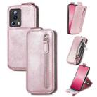 For Xiaomi 13 Lite Zipper Wallet Vertical Flip Leather Phone Case(Pink) - 1