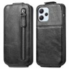 For Xiaomi Redmi 12  4G Zipper Wallet Vertical Flip Leather Phone Case(Black) - 1