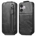 For Xiaomi Redmi 13C 5G Zipper Wallet Vertical Flip Leather Phone Case(Black) - 1