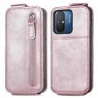 For Xiaomi Redmi 12C Zipper Wallet Vertical Flip Leather Phone Case(Pink) - 1