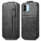 For Xiaomi Redmi A1 Zipper Wallet Vertical Flip Leather Phone Case(Black) - 1