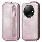 For Xiaomi Redmi A3 4G Zipper Wallet Vertical Flip Leather Phone Case(Pink) - 1