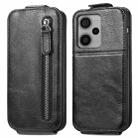 For Xiaomi Redmi Note 12 Pro+ Zipper Wallet Vertical Flip Leather Phone Case(Black) - 1