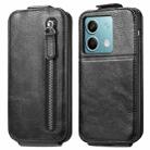 For Xiaomi Redmi Note 13 5G Zipper Wallet Vertical Flip Leather Phone Case(Black) - 1