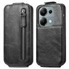 For Xiaomi Redmi Note 13 Pro 4G Zipper Wallet Vertical Flip Leather Phone Case(Black) - 1