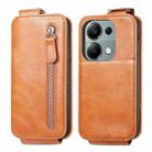 For Xiaomi Redmi Note 13 Pro 4G Zipper Wallet Vertical Flip Leather Phone Case(Brown) - 1