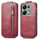 For Xiaomi Redmi Note 13 Pro 4G Zipper Wallet Vertical Flip Leather Phone Case(Red) - 1
