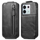 For Xiaomi Redmi Note 13 Pro 5G Zipper Wallet Vertical Flip Leather Phone Case(Black) - 1