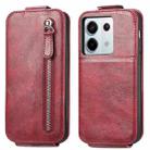 For Xiaomi Redmi Note 13 Pro 5G Zipper Wallet Vertical Flip Leather Phone Case(Red) - 1