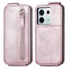 For Xiaomi Redmi Note 13 Pro 5G Zipper Wallet Vertical Flip Leather Phone Case(Pink) - 1