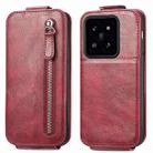 For Xiaomi 14 Pro Zipper Wallet Vertical Flip Leather Phone Case(Red) - 1