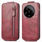 For Xiaomi 14 Ultra Zipper Wallet Vertical Flip Leather Phone Case(Red) - 1