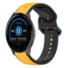 For Garmin Vivoactive3 Music 20mm Convex Loop Two-Color Silicone Watch Band(Yellow+Black) - 1