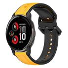 For Garmin Venu 2 Plus 20mm Convex Loop Two-Color Silicone Watch Band(Yellow+Black) - 1