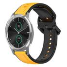 For Garmin VivoMove Luxe 20mm Convex Loop Two-Color Silicone Watch Band(Yellow+Black) - 1