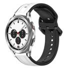 For Samsung  Galaxy Watch 4 Classic 42mm 20mm Convex Loop Two-Color Silicone Watch Band(White+Black) - 1