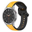 For Samsung  Galaxy Watch 4 Classic 46mm 20mm Convex Loop Two-Color Silicone Watch Band(Yellow+Black) - 1