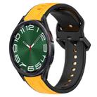 For Samsung Galaxy Watch 6 Classic 43mm 20mm Convex Loop Two-Color Silicone Watch Band(Yellow+Black) - 1