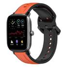 For Amazfit GTS 2 Mini 20mm Convex Loop Two-Color Silicone Watch Band(Orange+Black) - 1