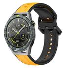 For Huawei Watch GT3 SE 22mm Convex Loop Two-Color Silicone Watch Band(Yellow+Black) - 1