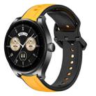 For Huawei Watch Buds 22mm Convex Loop Two-Color Silicone Watch Band(Yellow+Black) - 1