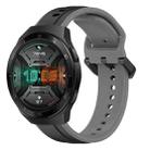 For Huawei Watch GT 2E 22mm Convex Loop Two-Color Silicone Watch Band(Black+Grey) - 1