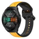 For Huawei Watch GT 2E 22mm Convex Loop Two-Color Silicone Watch Band(Yellow+Black) - 1