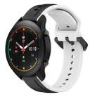 For Xiaomi MI Watch S1 Pro 22mm Convex Loop Two-Color Silicone Watch Band(Black+White) - 1