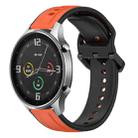 For Xiaomi MI Watch Color 22mm Convex Loop Two-Color Silicone Watch Band(Orange+Black) - 1