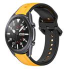 For Samsung Galaxy Watch3 45mm 22mm Convex Loop Two-Color Silicone Watch Band(Yellow+Black) - 1