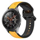 For Samsung Galaxy Watch 46mm 22mm Convex Loop Two-Color Silicone Watch Band(Yellow+Black) - 1
