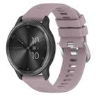 For Garmin Vivomove Trend 20mm Cross Textured Solid Color Silicone Watch Band(Roland Purple) - 1