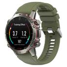 For Amazfit Falcon Dotted Steel Buckle Solid Color Silicone Watch Band(Jungle Green) - 1