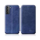 For Samsung Galaxy S23 5G Retro Texture Magnetic Leather Case(Blue) - 1