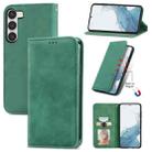 For Samsung Galaxy S23 Ultra 5G Retro Skin Feel Magnetic Leather Phone Case(Green) - 1