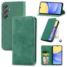 For Samsung Galaxy A15 Retro Skin Feel Magnetic Leather Phone Case(Green) - 1