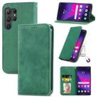 For Samsung Galaxy S24 Ultra 5G Retro Skin Feel Magnetic Leather Phone Case(Green) - 1