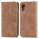 For Samsung Galaxy XCover 7 Retro Skin Feel Magnetic Leather Phone Case(Brown) - 1