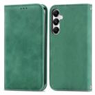 For Samsung Galaxy A55 5G Retro Skin Feel Magnetic Leather Phone Case(Green) - 1