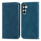 For Samsung Galaxy M15 Retro Skin Feel Magnetic Leather Phone Case(Blue) - 1
