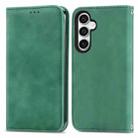 For Samsung Galaxy S23 FE 5G Retro Skin Feel Magnetic Leather Phone Case(Green) - 1